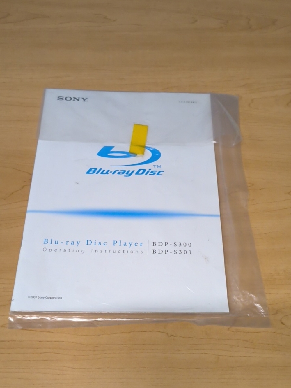 Sony BDP-S300 1080p Blu-ray Disc Player Operating Instructions Manual